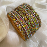 Multicolor Silk Thread Kundan Bridal Bangle-G6202
